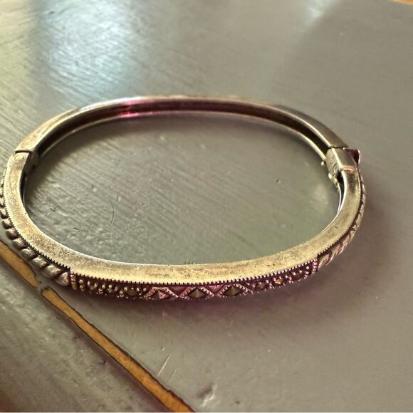 Judith Jack 925 Sterling Silver Bangle Bracelet - Picture 6 of 10